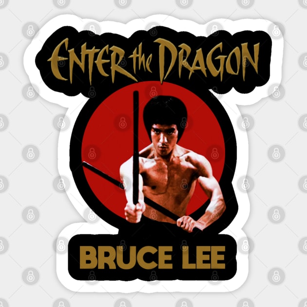 enter the dragon 3 Sticker by Deconstructing Comics